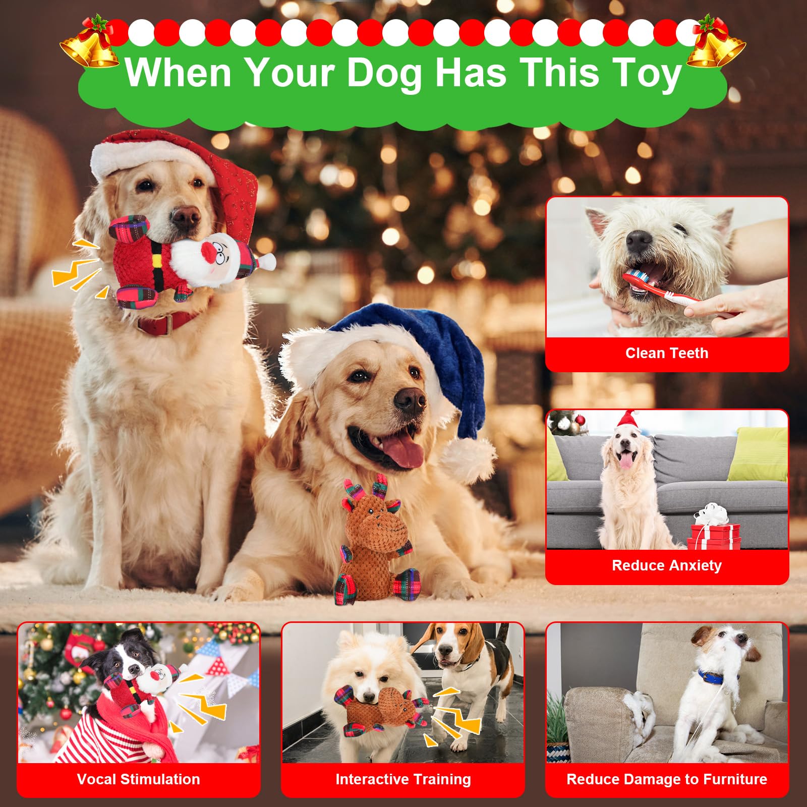 Aroocke 2-pack packshot shows Christmas duo ready for gifting or play.