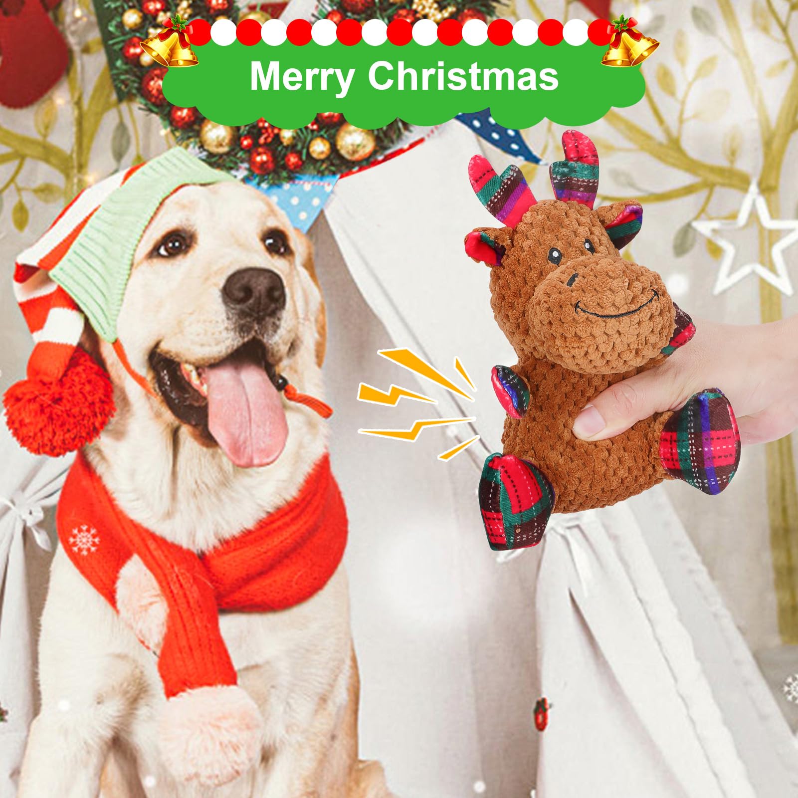 Aroocke Santa toy right engages your dog during joyful chew sessions.