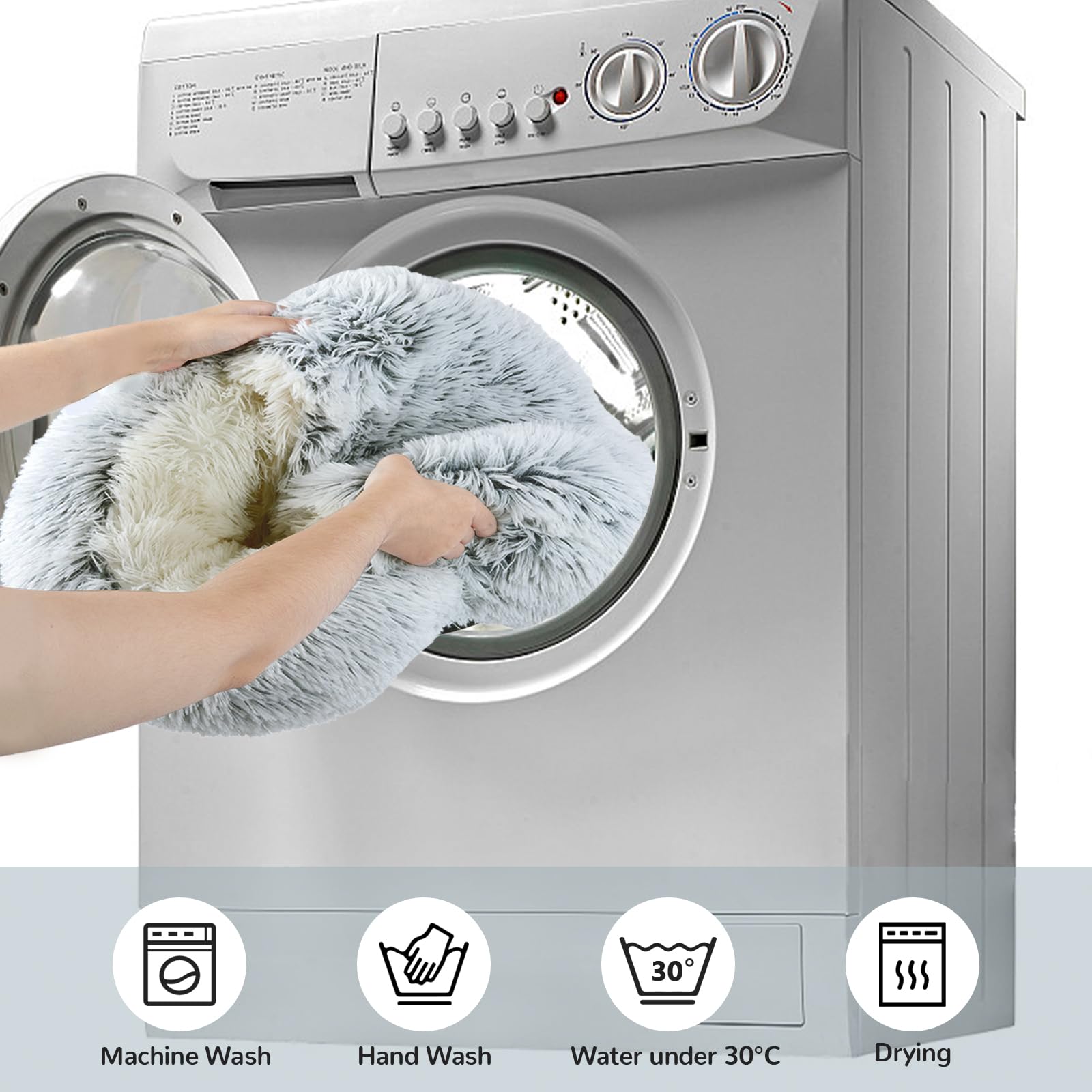 Arquiel Calming Cat Bed machine-washable design makes cleanup quick after playtime.