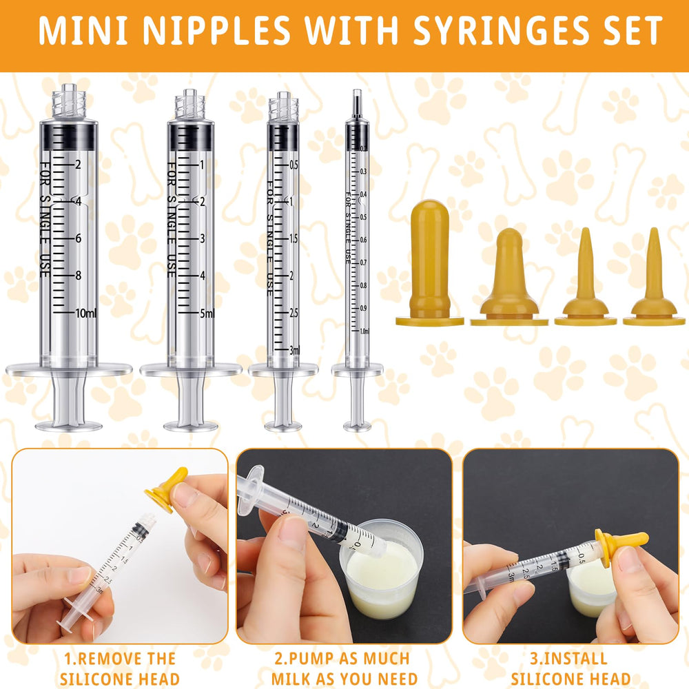 Arrowbash puppy feeding tubes and pacifiers enable customized feeding.