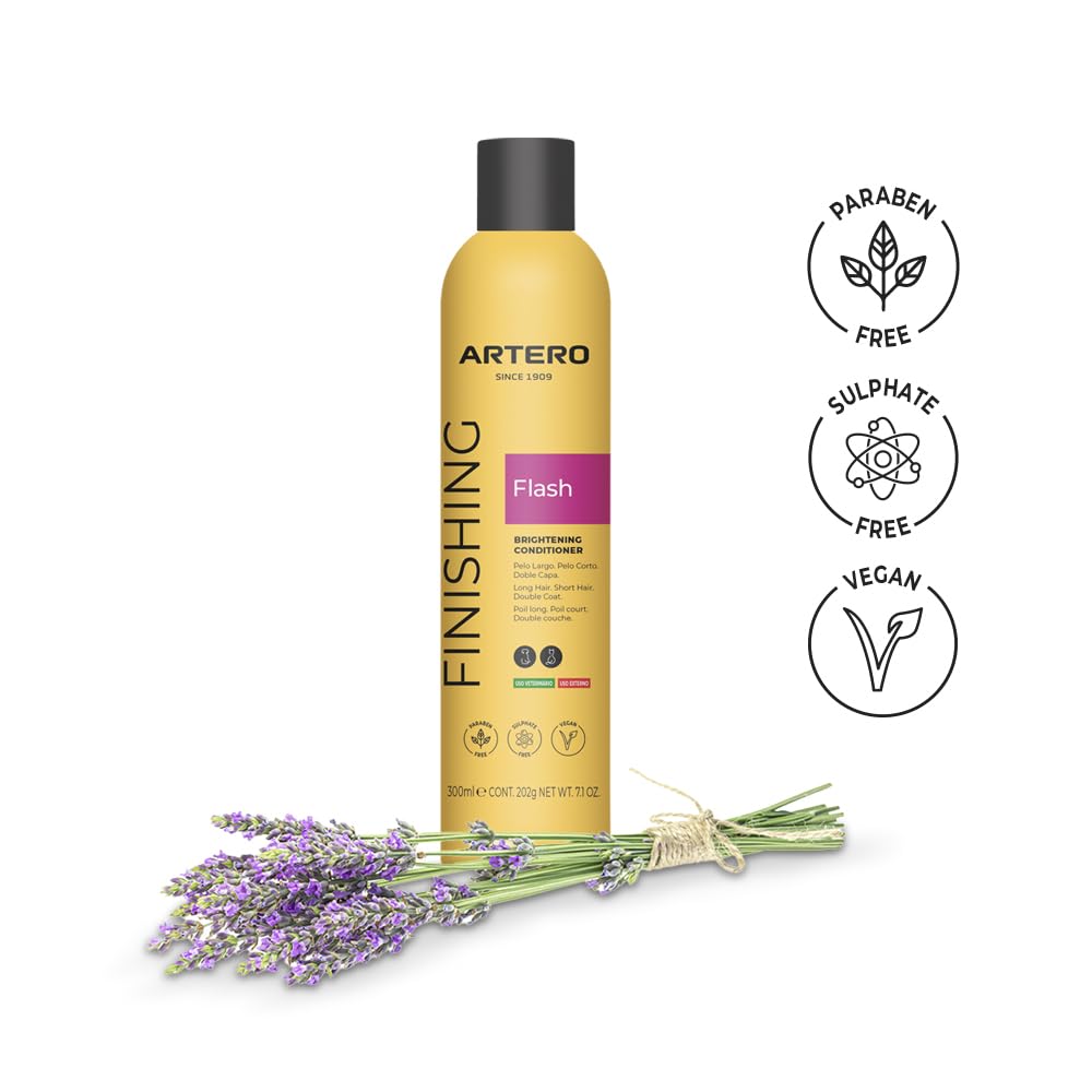 Artero Flash Shine spray during brushing for smoother detangling.