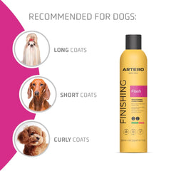 Artero Flash Shine on long coats adds softness and radiance.