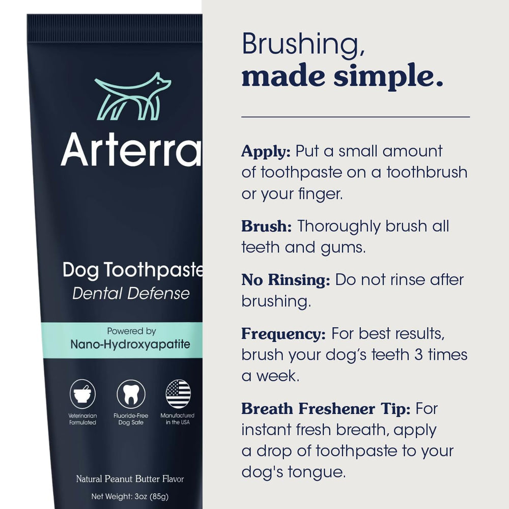 Arterra Pet Science made-in-usa packaging communicates veterinarian-grade quality and trust.