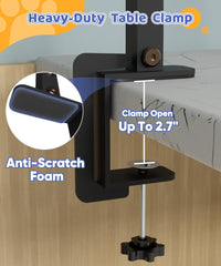 Artibear grooming arm with 2.7-inch table clamp securing to a table surface.