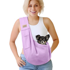 Artisome pet sling carrier lightpurple keeps small pets close for hands-free outings
