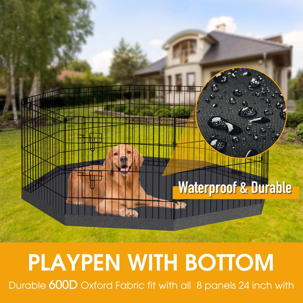Artmalle dog playpen for indoor-outdoor use with comfortable play space