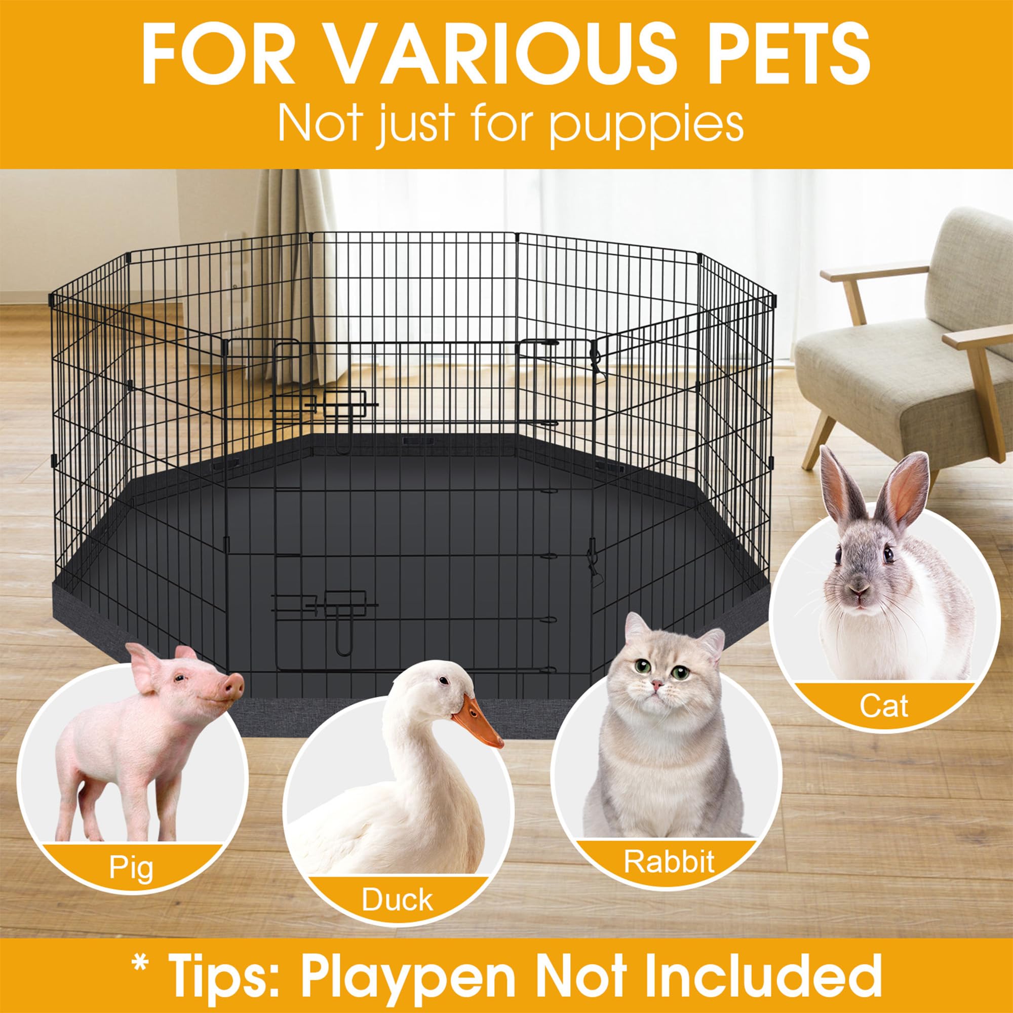 Artmalle stain-resistant bottom pad cover protects floors after playtime