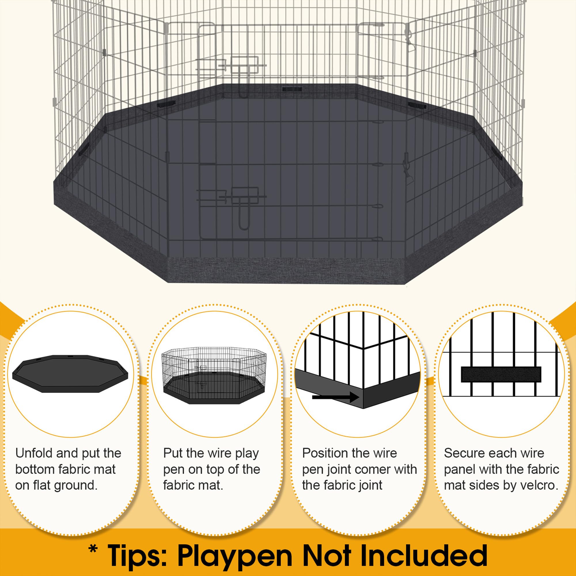 Artmalle waterproof bottom pad cover maintains a clean, stain-resistant play surface
