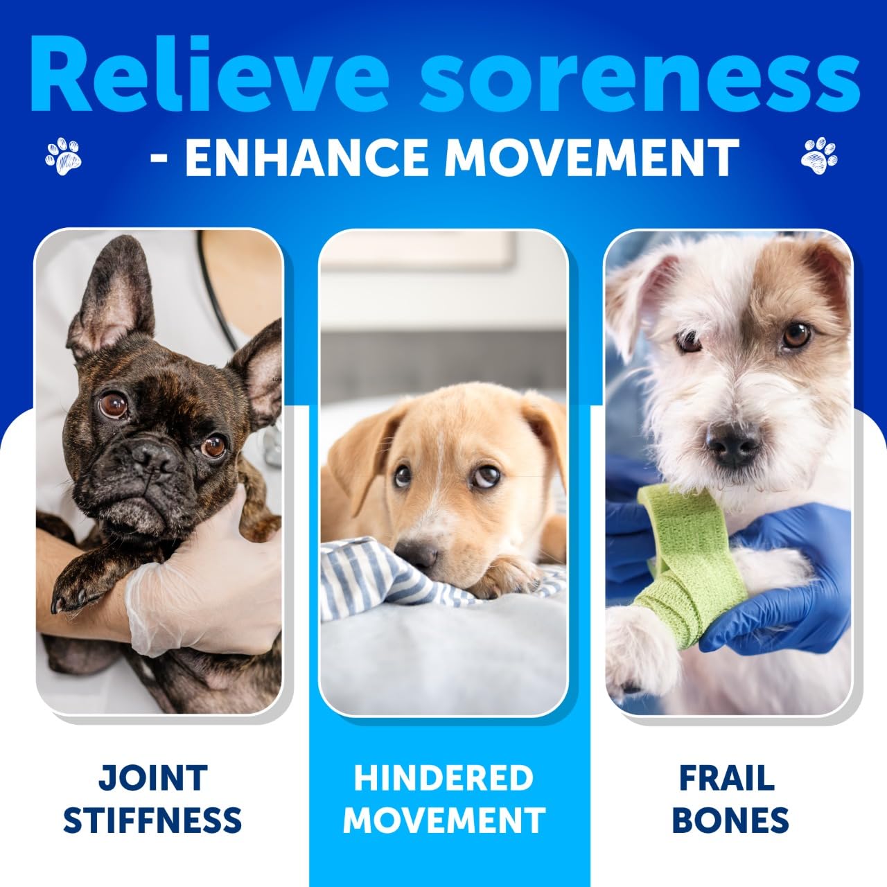 Artullano Glucosamine for Dogs chews closeup shows textured soft treats aiding mobility.