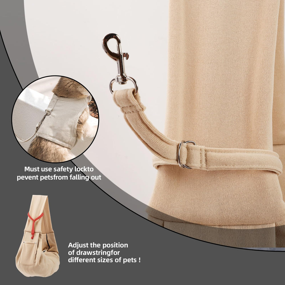 ARZQUT dog carrier sling size fits small pets up to 12 pounds.