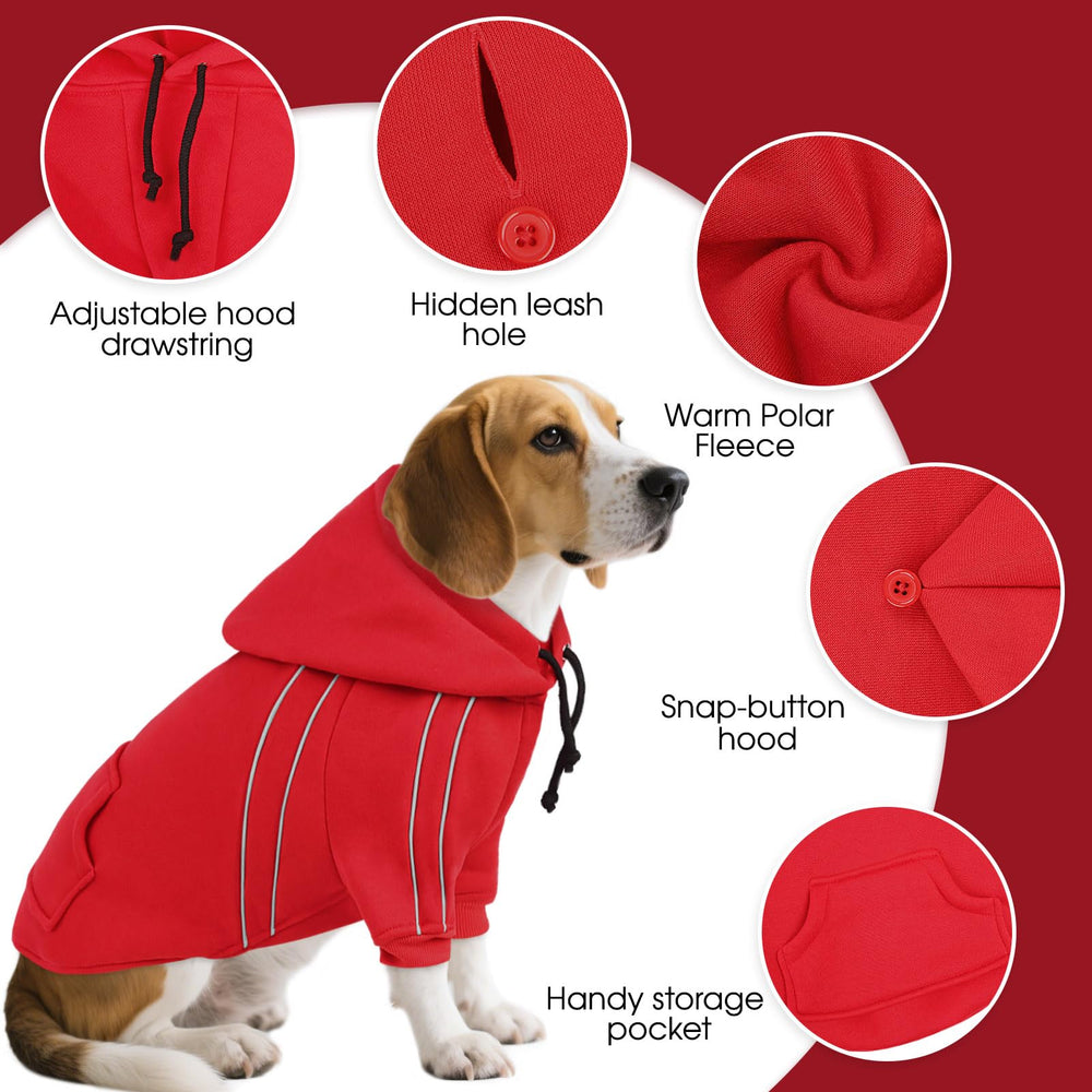 ASENKU Cozy Dog Hoodie back view shows plush interior for warmth