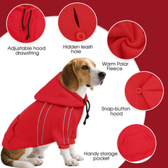 ASENKU Cozy Dog Hoodie back view shows plush interior for warmth