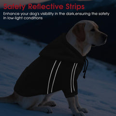 ASENKU Cozy Dog Hoodie leash hole and back pocket for handy walks