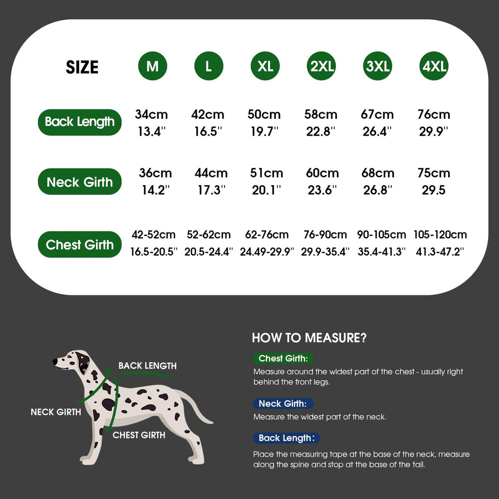 ASENKU Dog Coat chest-fasteners adjustable fit for multiple breeds