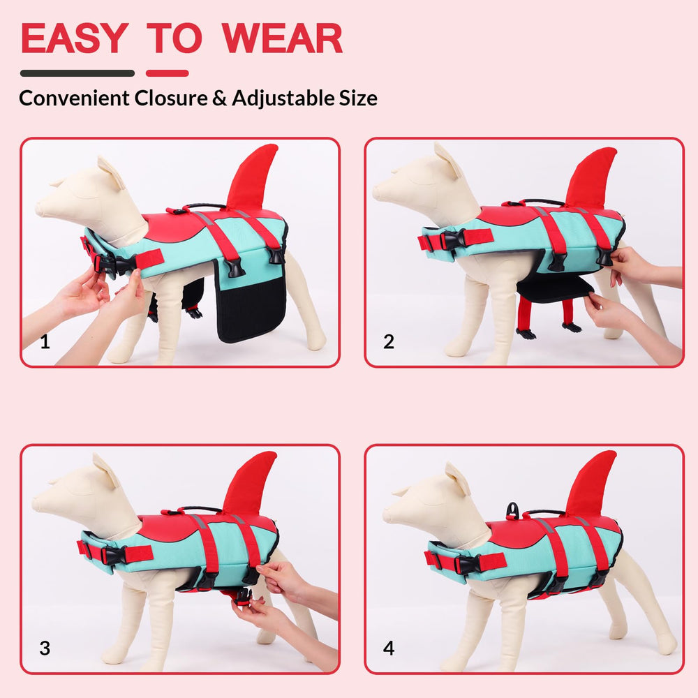 ASENKU dog life jacket floating-foam inner demonstrates quick-drying comfort