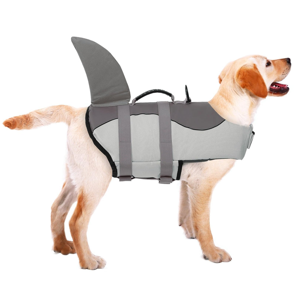 ASENKU dog life jacket shark front view buoyant safety for swimming