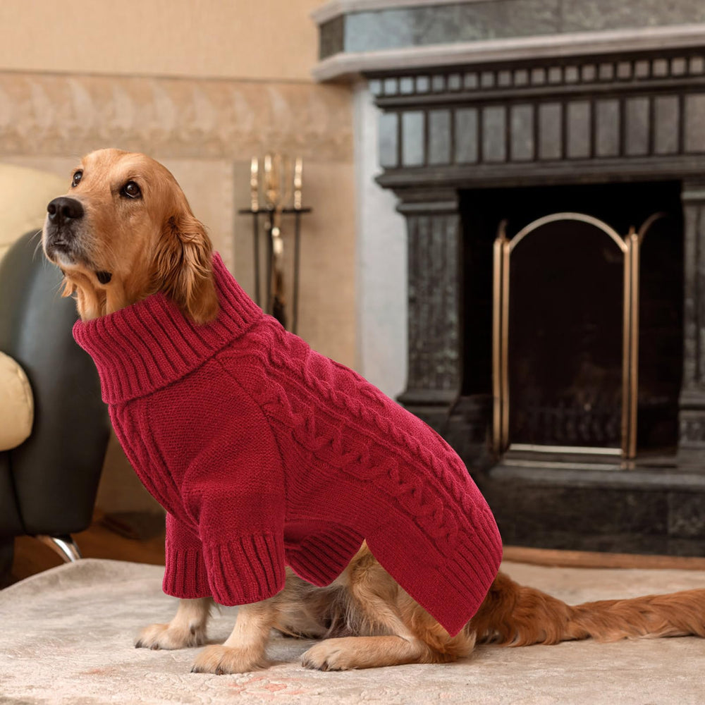 ASENKU dog sweater belly-cut design prevents soiling during bathroom breaks.