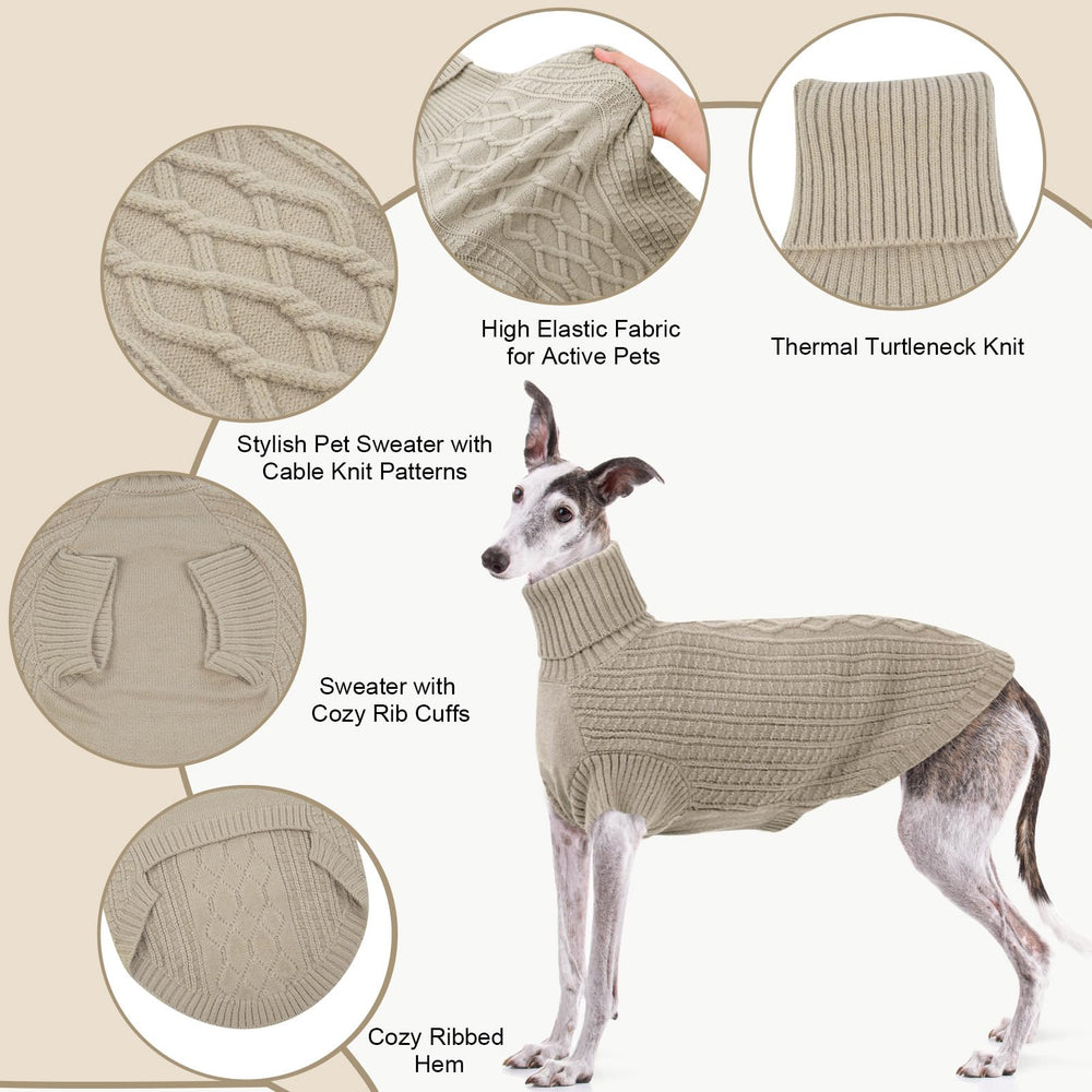 ASENKU dog sweater cozy ribbed cuffs for secure fit and mobility