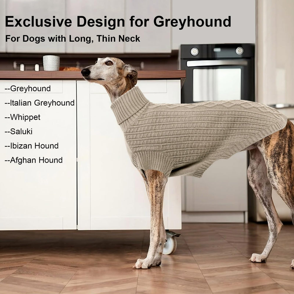ASENKU dog sweater sighthound-tailored sizing ensures proper chest and back fit