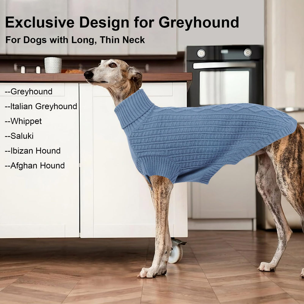 ASENKU Dog Sweater ultra-stretchy fit moves with your dog in blue.
