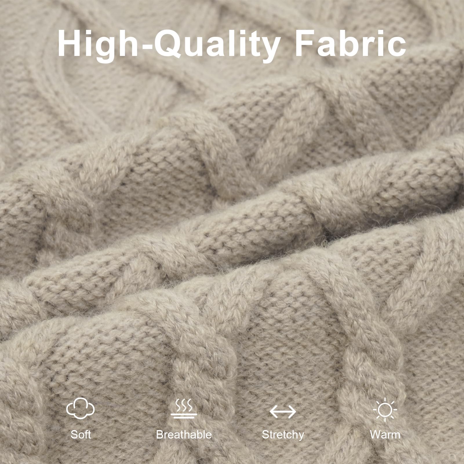 ASENKU turtleneck sweater provides extended neck coverage against cold winds