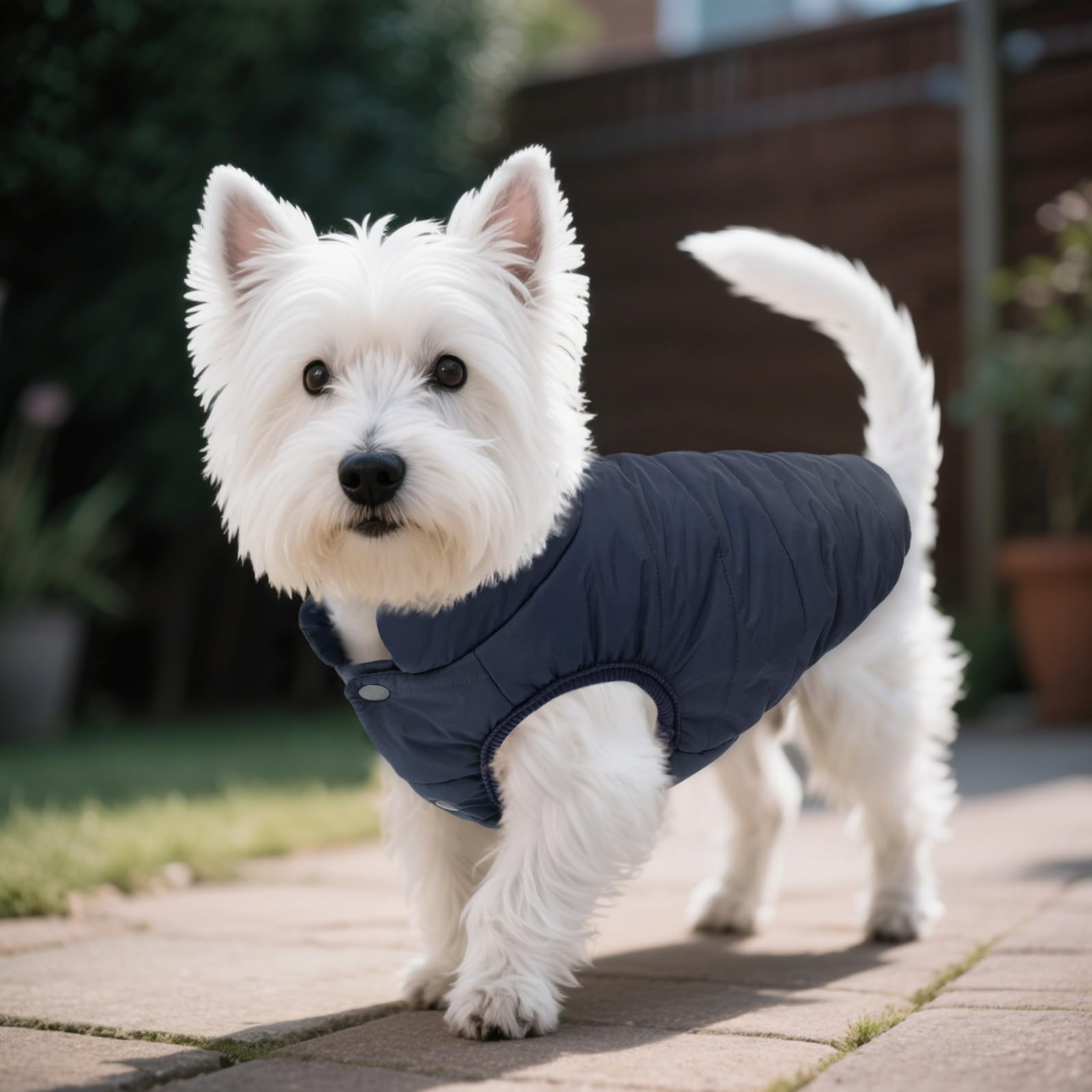 ASENKU dog winter coat 3D cutting allows natural movement.