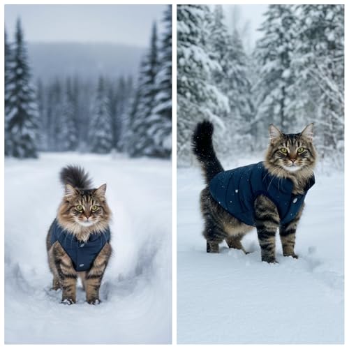 ASENKU dog winter coat worn in snow supports cozy outdoor adventures.