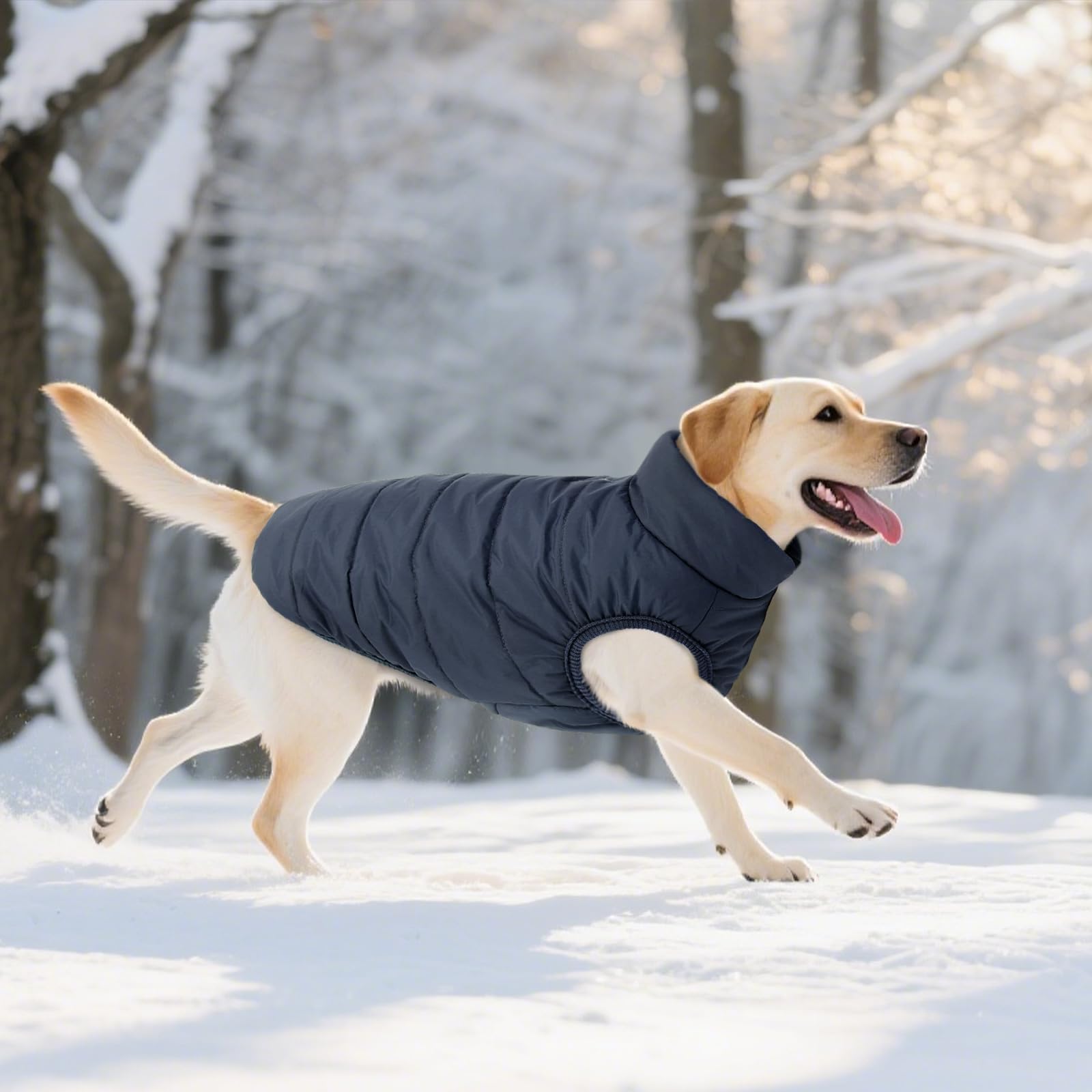 ASENKU dog winter coat size chart aids choosing the right fit.
