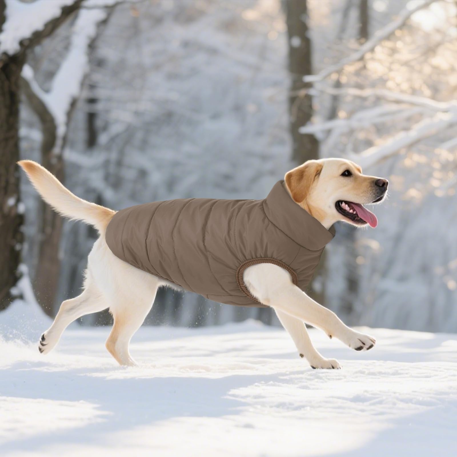 ASENKU dog winter coat available in seven sizes for versatile fit.