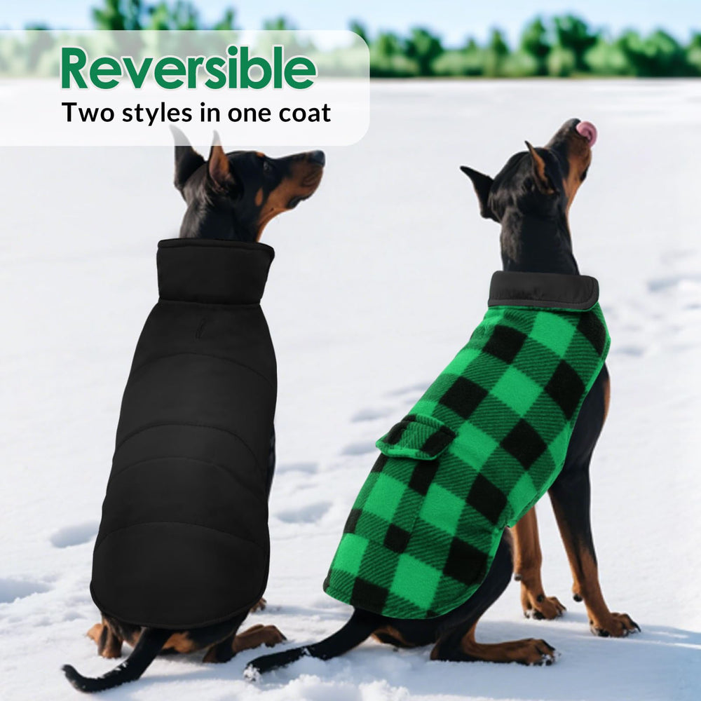 ASENKU dog winter coat waterproof windproof fabric keeps dogs comfortable in wet weather
