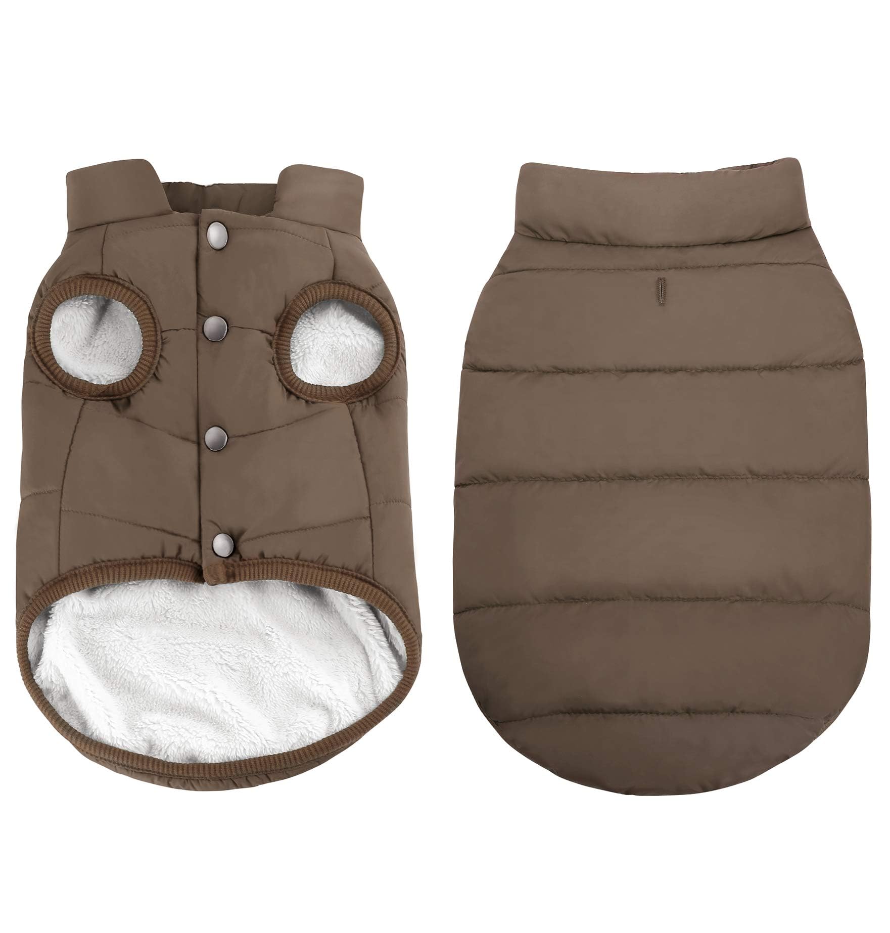 ASENKU dog winter coat waterproof exterior protects a dog on wet walks.