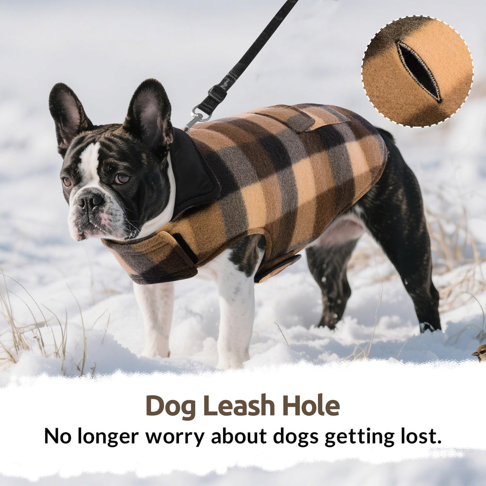 ASENKU plaid reversible option offers versatile styling during walks and training.