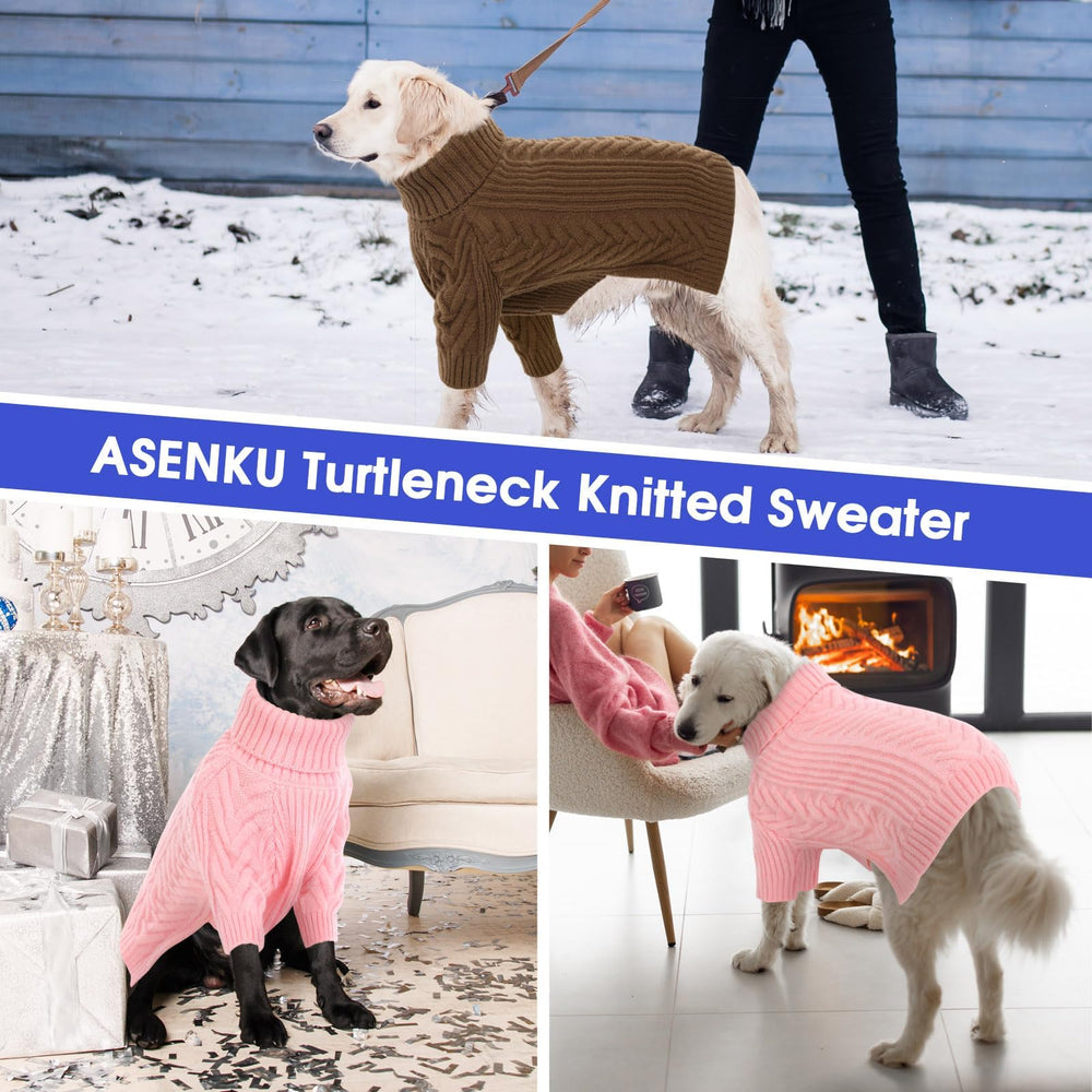 ASENKU dog sweater warm foldable cuffs for easy on-off.