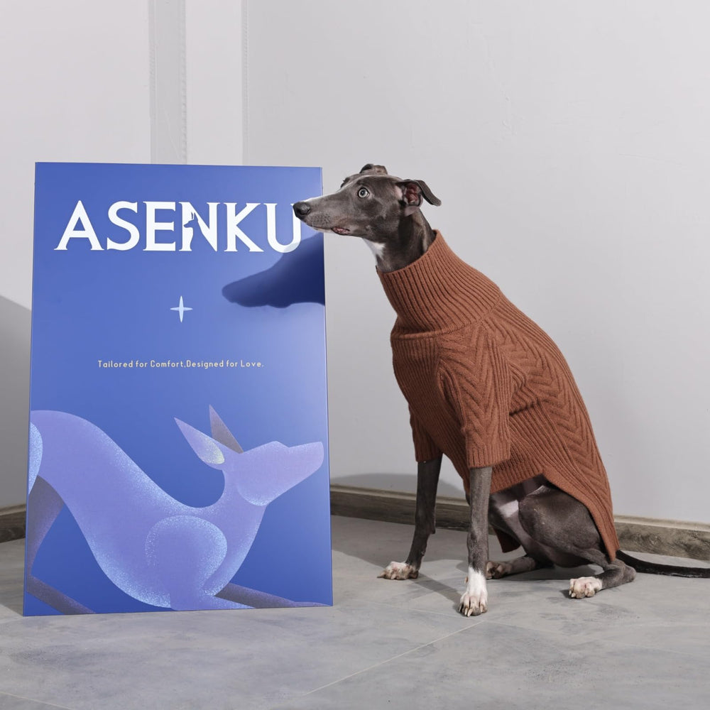 ASENKU dog sweater model wearing warm coat for large breeds.