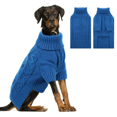 ASENKU Knitted Dog Sweater close-up knit texture showing cozy warmth for winter walks