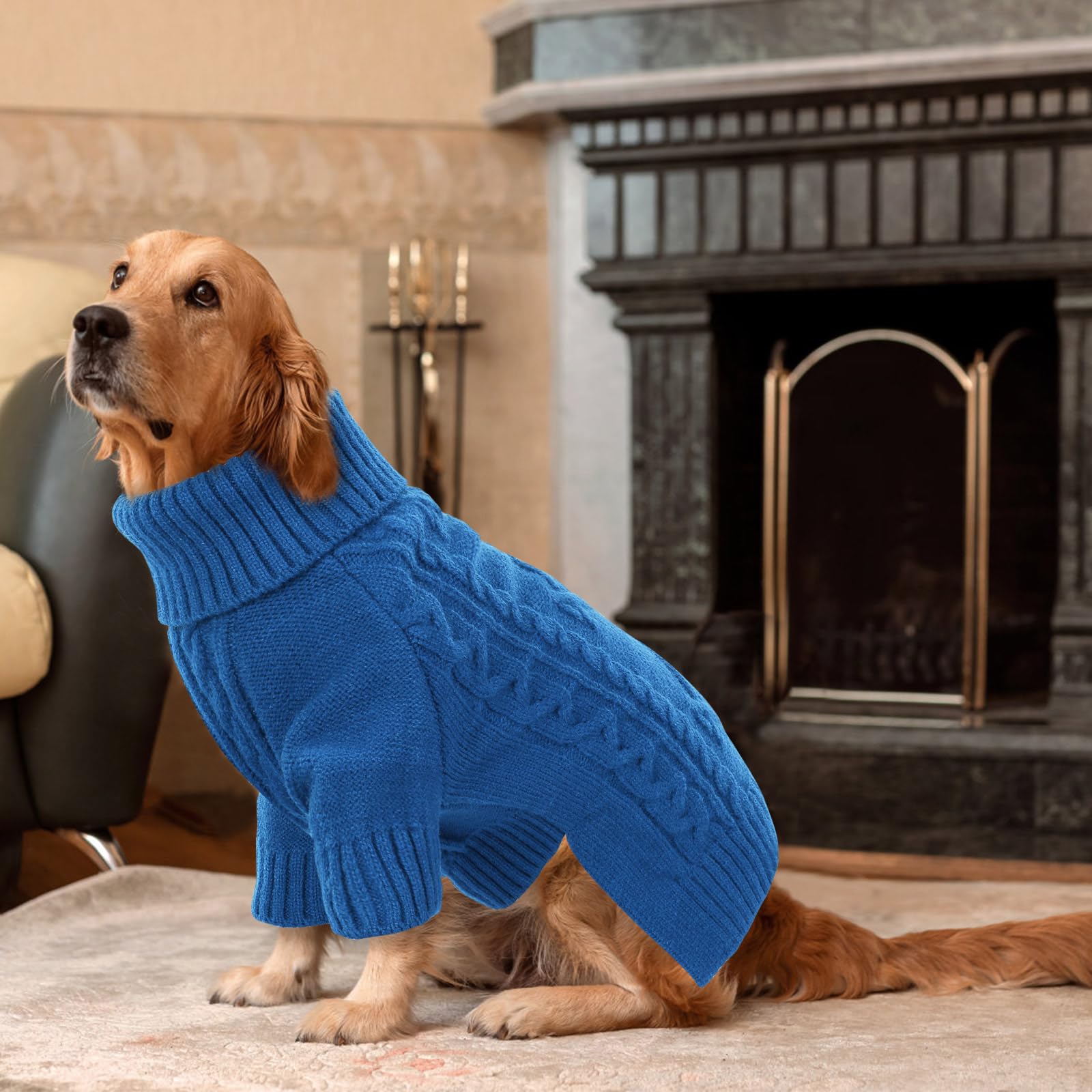 Asenku knitted dog sweater packaging image presents ready-to-wear warmth.