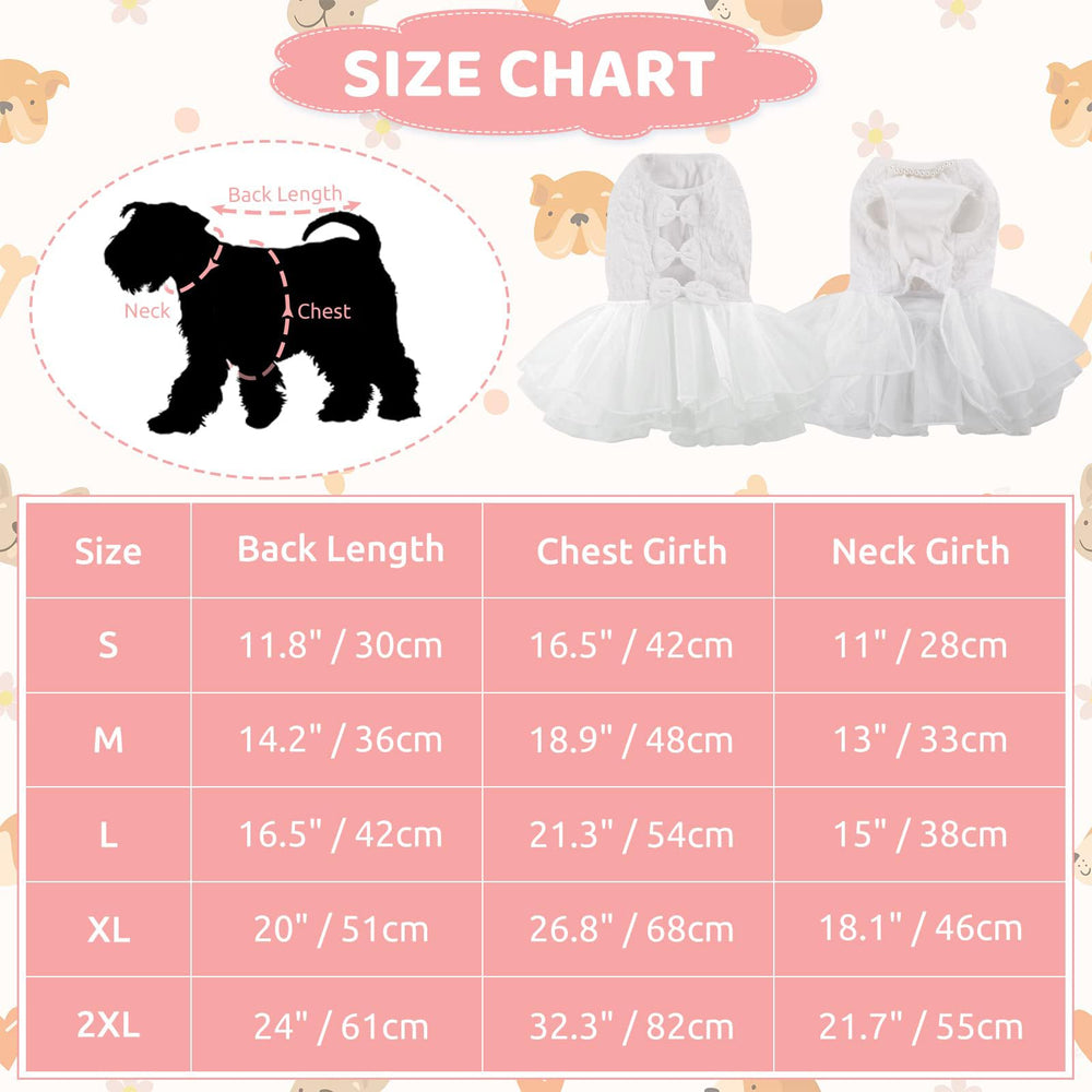 ASENKU dog dress stretchy cuffs and neckline ease dressing