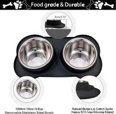 AsFrost dog bowls dual-food-water for easy feeding at mealtime.