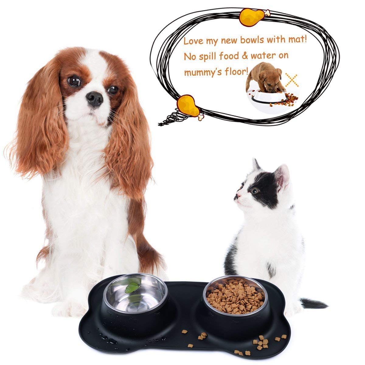 AsFrost large-size dog bowls offer ample food capacity for larger breeds.