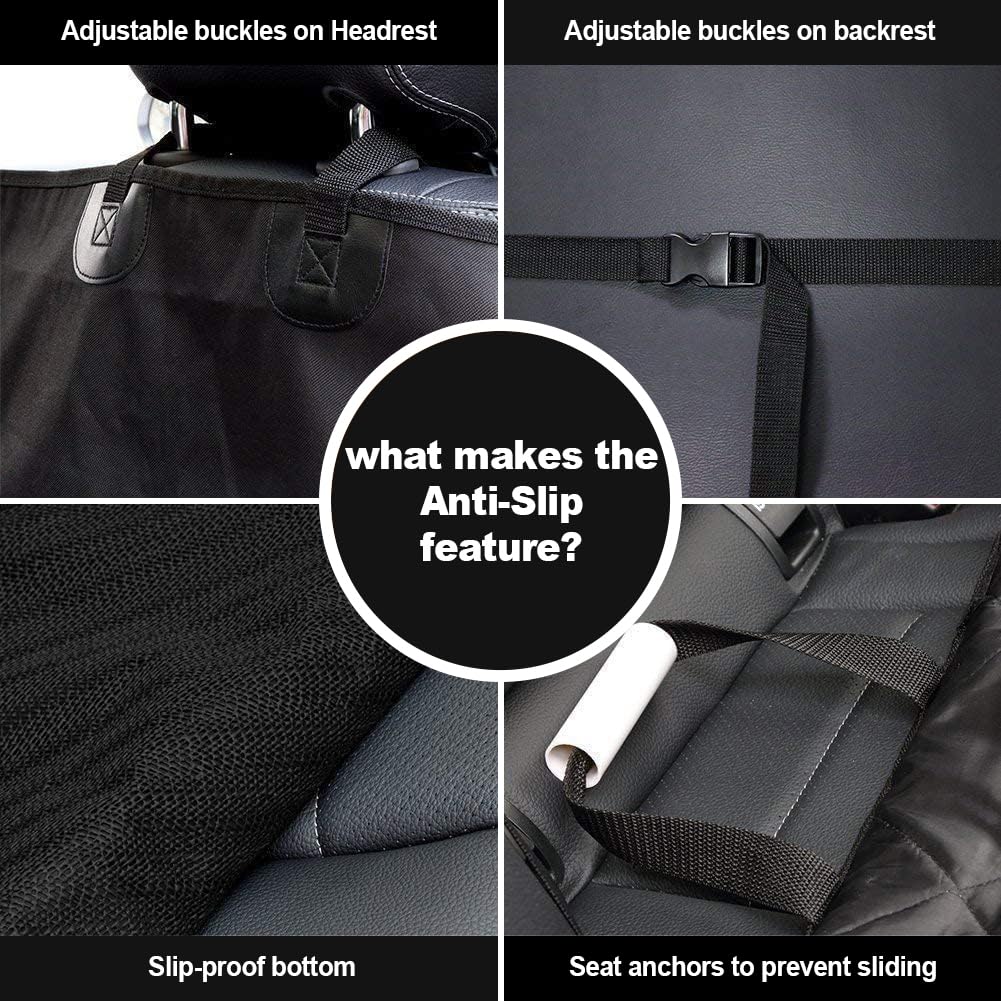 AsFrost dog seat cover 2-pack protects two seats for family pets