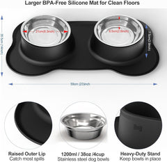 AsFrost medium 24oz stainless steel dog bowl ideal for daily meals and water.
