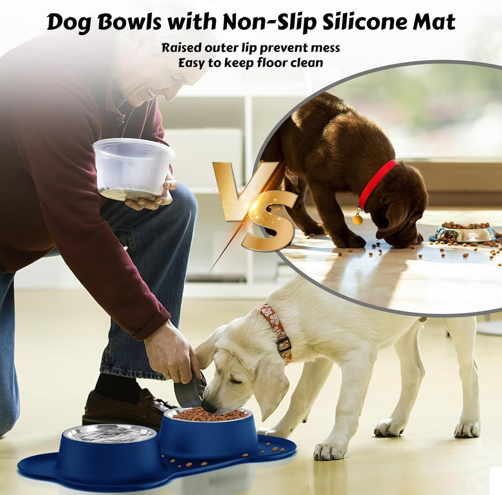 AsFrost silicone mat non-slip base keeps bowls steady and reduces spills.