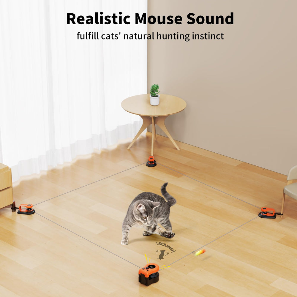 AsFrost upgraded cat toy hunt instinct movement with sounds and feathers