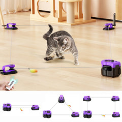 AsFrost upgraded interactive cat toy in action for indoor play