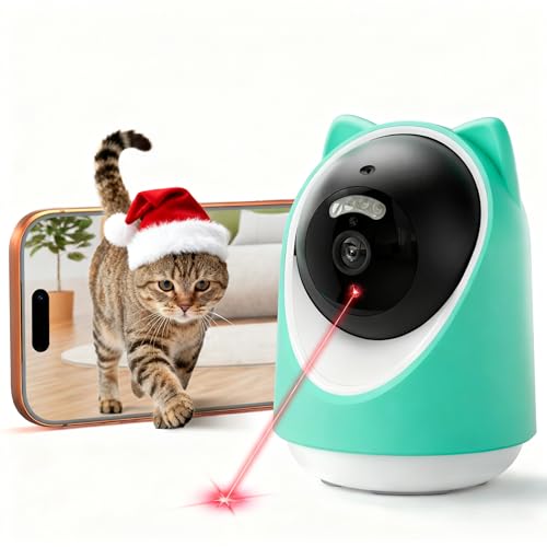 ASFSKY Pet Camera 2K front view in light-green housing for pet monitoring