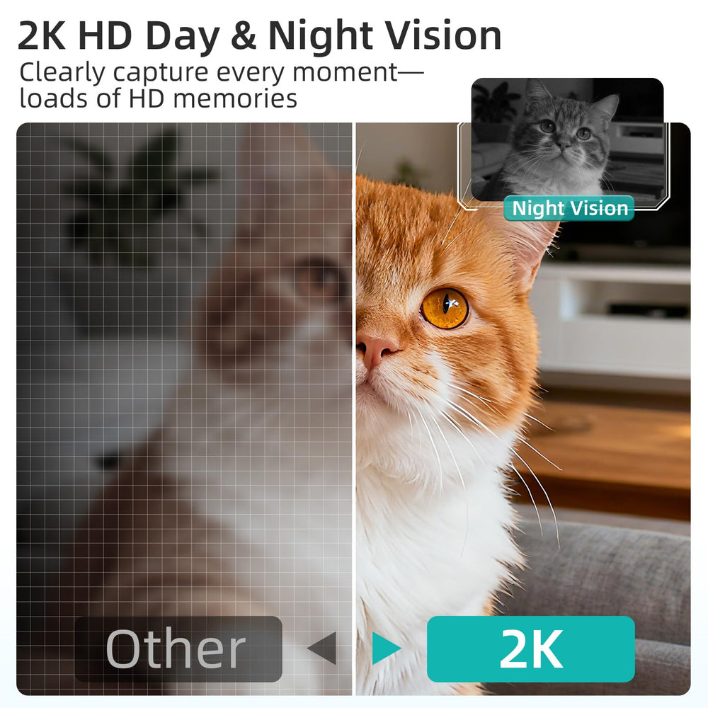 ASFSKY Pet Camera 2K two-way audio lets you talk and soothe from afar