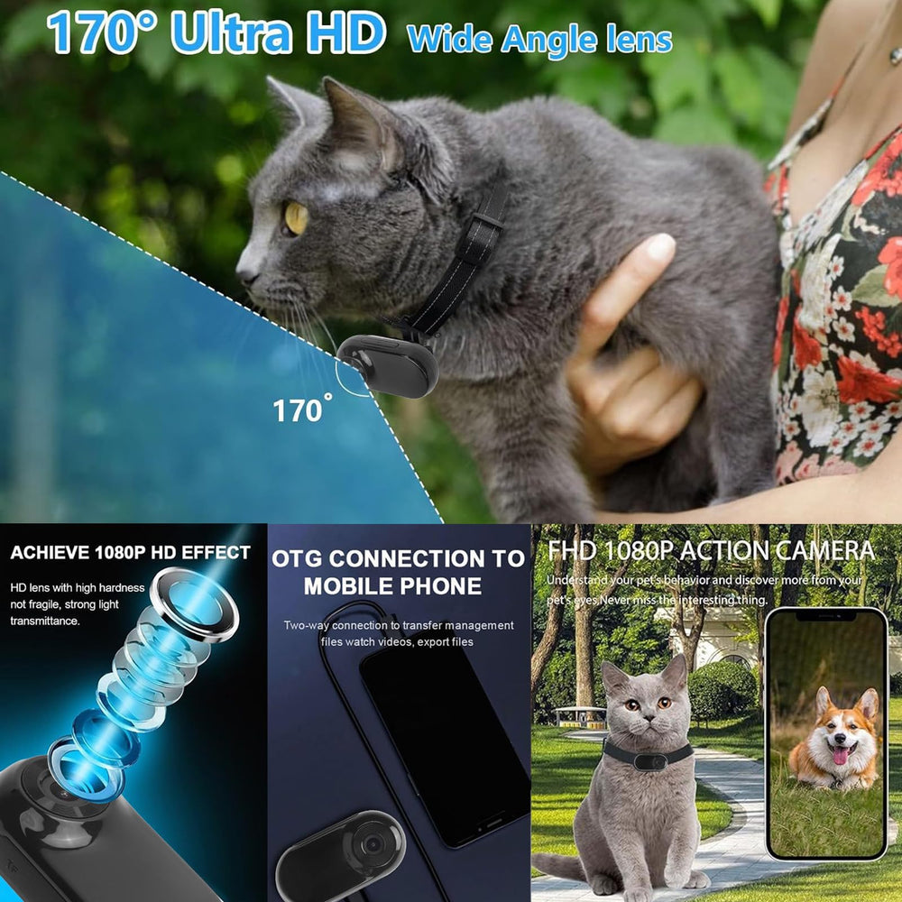 ASHATA cat collar camera memory card slot ready for storage