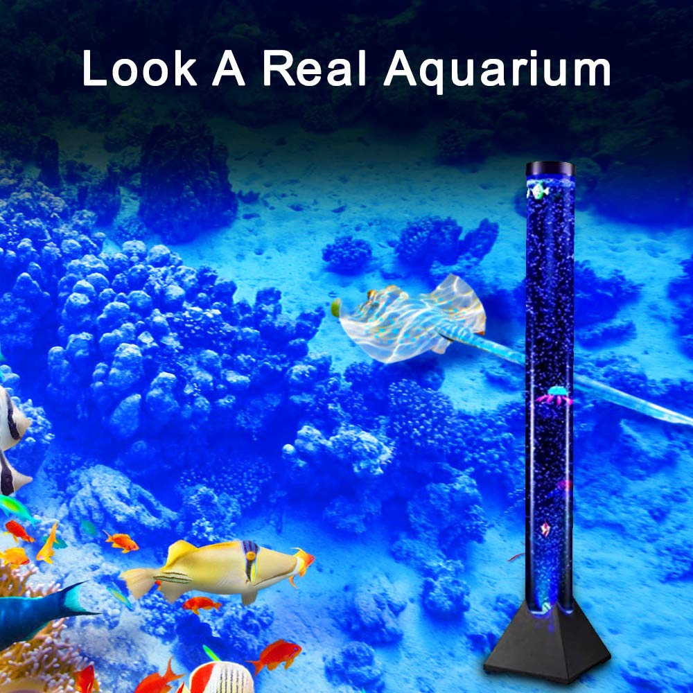 Asifu tall bubble tube lamp base is sturdy for safe corner placement.