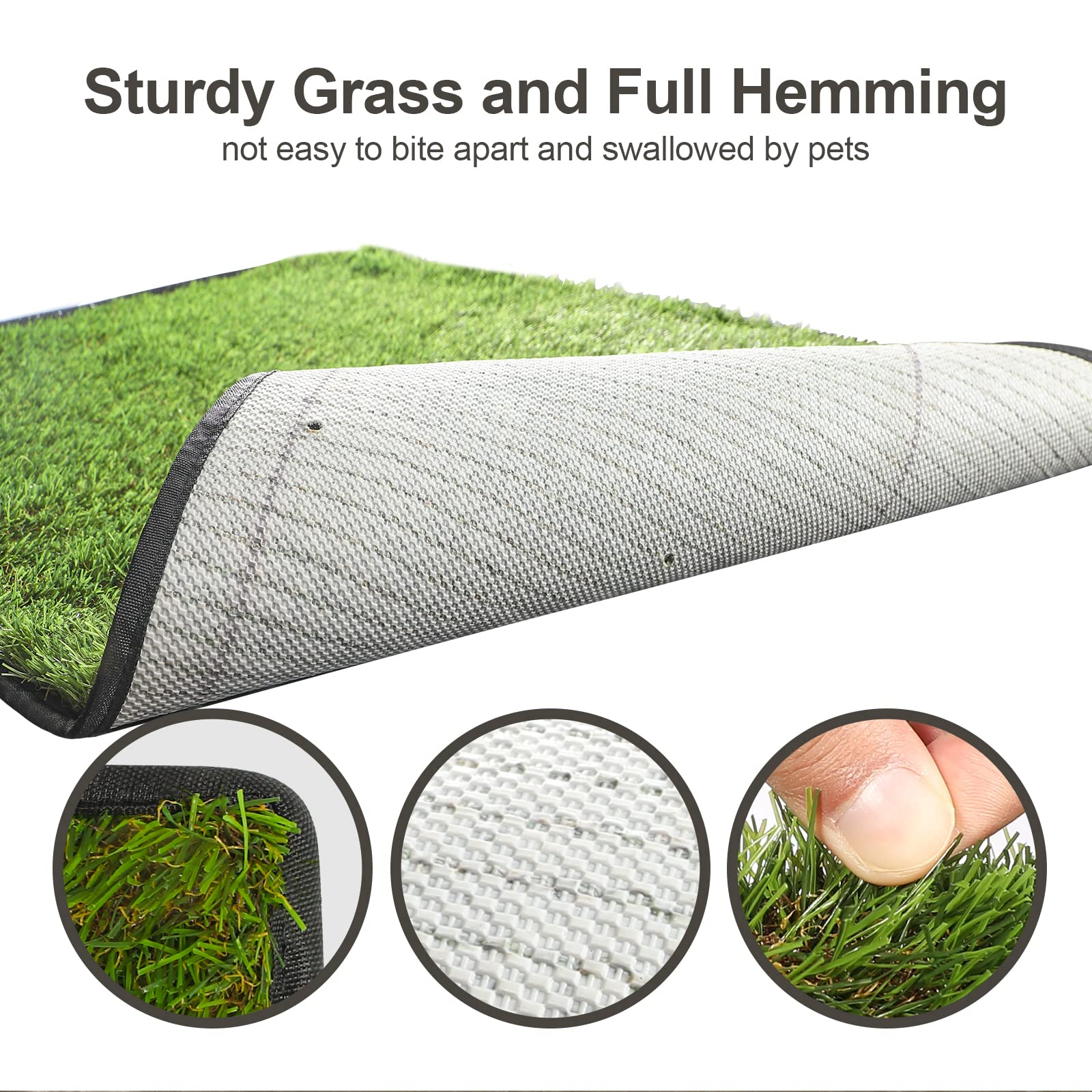 ASKIZ durable grass mat resists chewing and flattening.