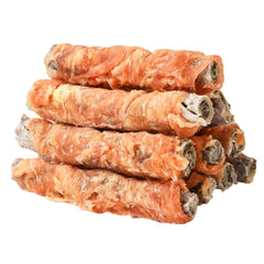 ASMPET dog cod skin treats packaging shows premium ingredients and resealable pouch for on-the-go snacking